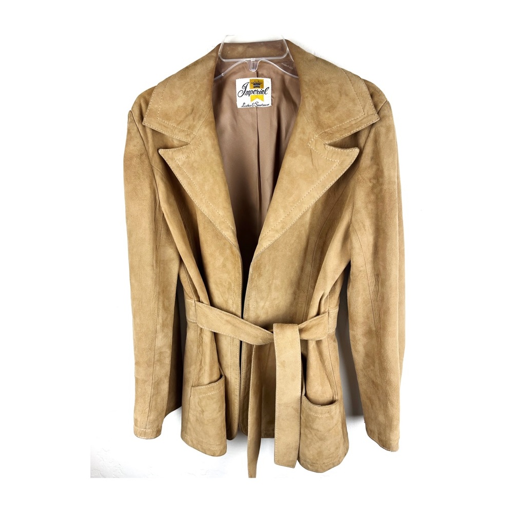 Vintage Imperial Leather & Sportswear Leather Jacket  S / M Pickets Belted 70s